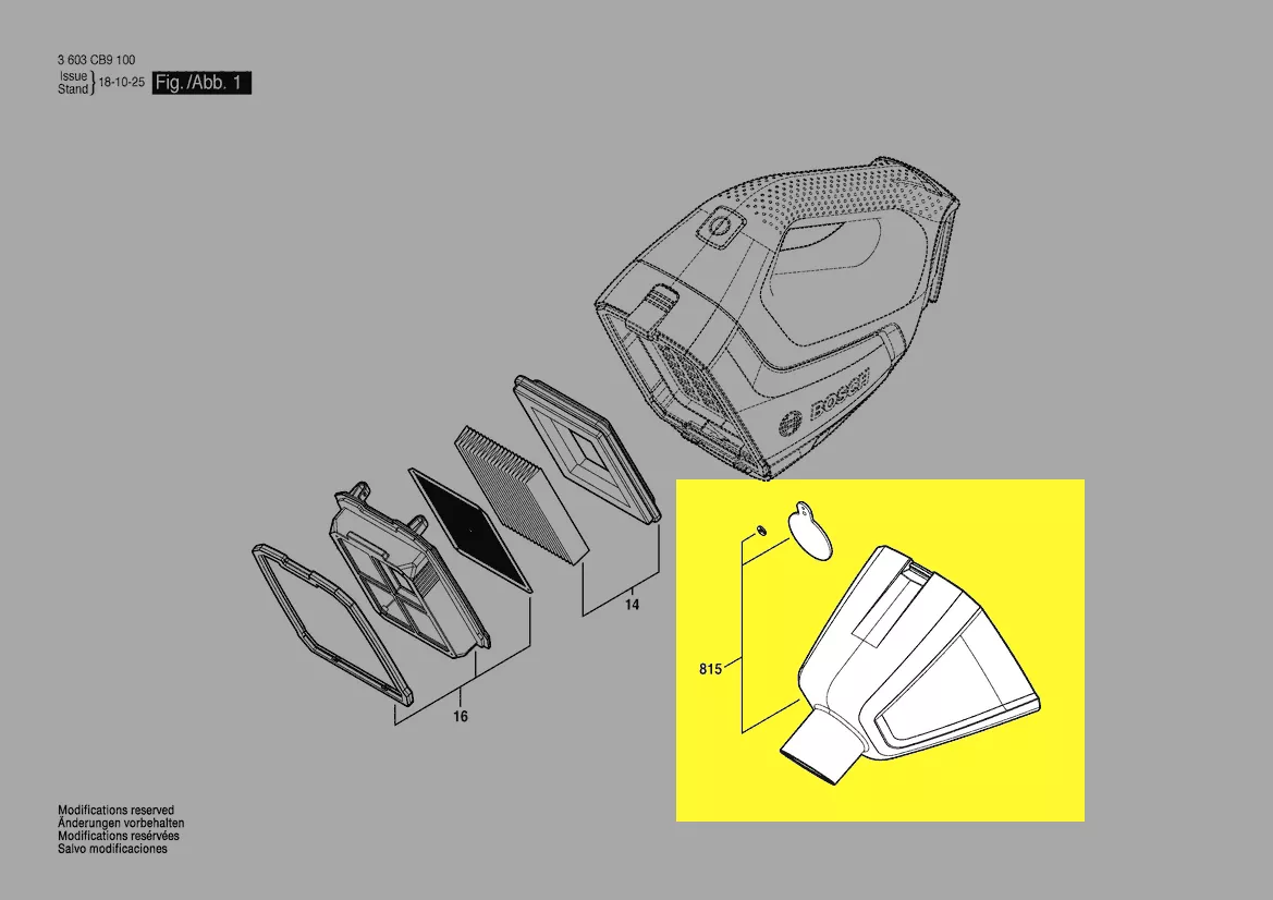 Collecteur à poussière UniversalVac 18 Bosch